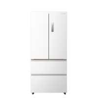 美的(Midea)华凌神机518升自动制冰双系统双循环60cm超薄净味零嵌法式多门一级能效电冰箱518雾隐白2204
