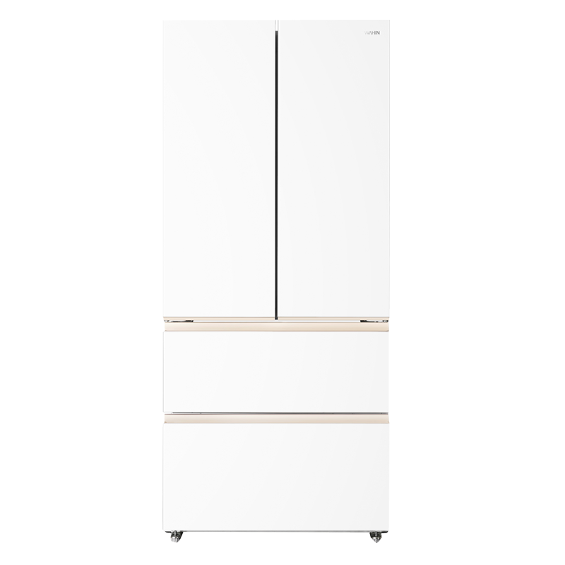 美的出品华凌冰箱520雾隐白法式多门502升变频冰箱自动除霜独嵌两用设计