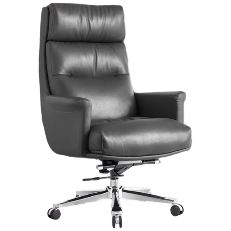 苏宁 质凡 办公家具黑色西皮大班椅主管经理办公椅