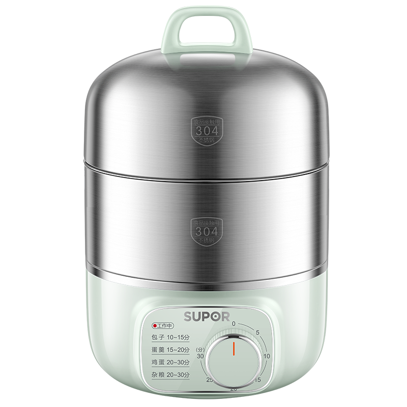 苏泊尔(SUPOR)煮蛋器蒸蛋器 双层304不锈钢材质 3L容量定时免看管自动断电 小型电蒸锅早餐蒸蛋 Z16YK858