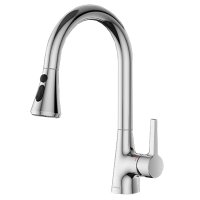 九牧(JOMOO)厨房龙头抽拉式冷热水龙头三水花水槽洗菜盆可旋转锌合金龙头33167-594/1B-Z