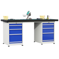 戴劲重型防静电工作台操作台钳工台车间多功能检验维修桌1.8米双四抽