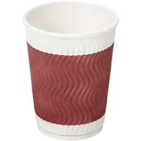 山之只 红色瓦楞杯(不含盖) 300ml 个