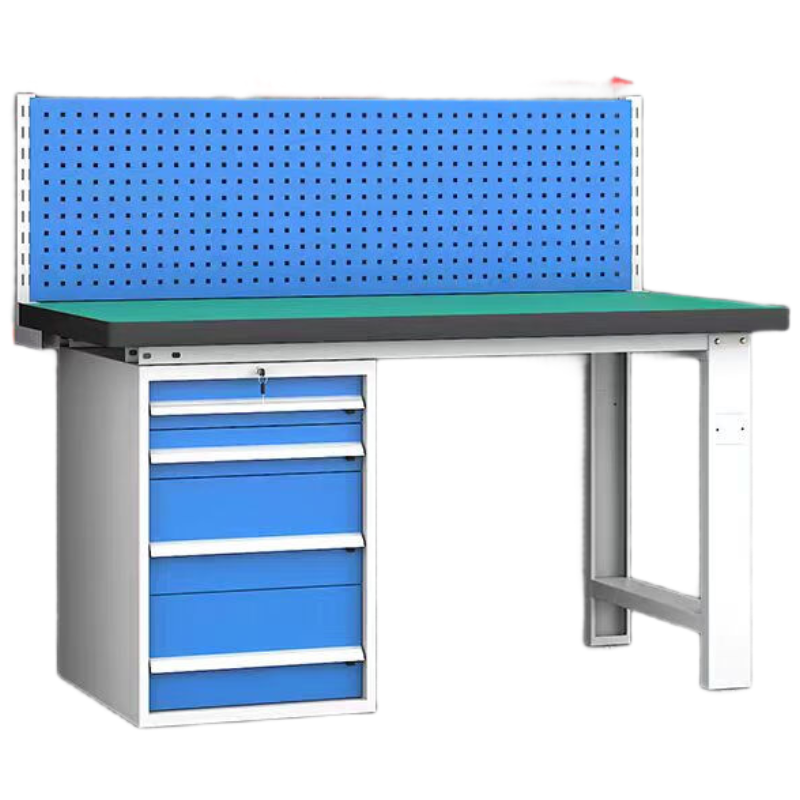 戴劲重型防静电工作台操作台钳工台车间检验台1.8米固定四抽+单挂板