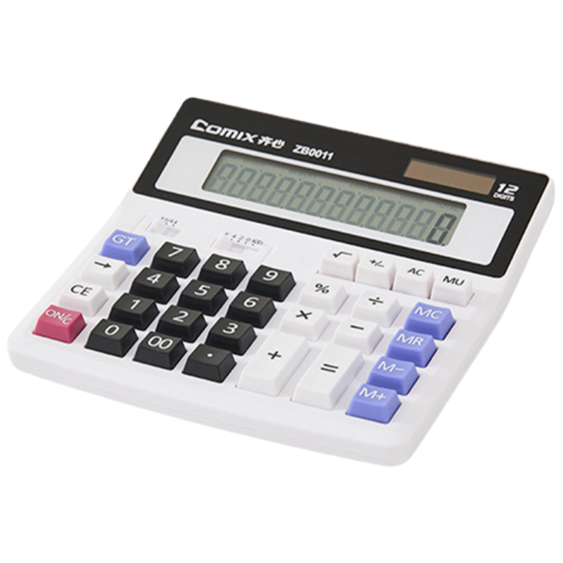 齐心 ZB0011 舒适电脑按键计算器 浅灰 单个装