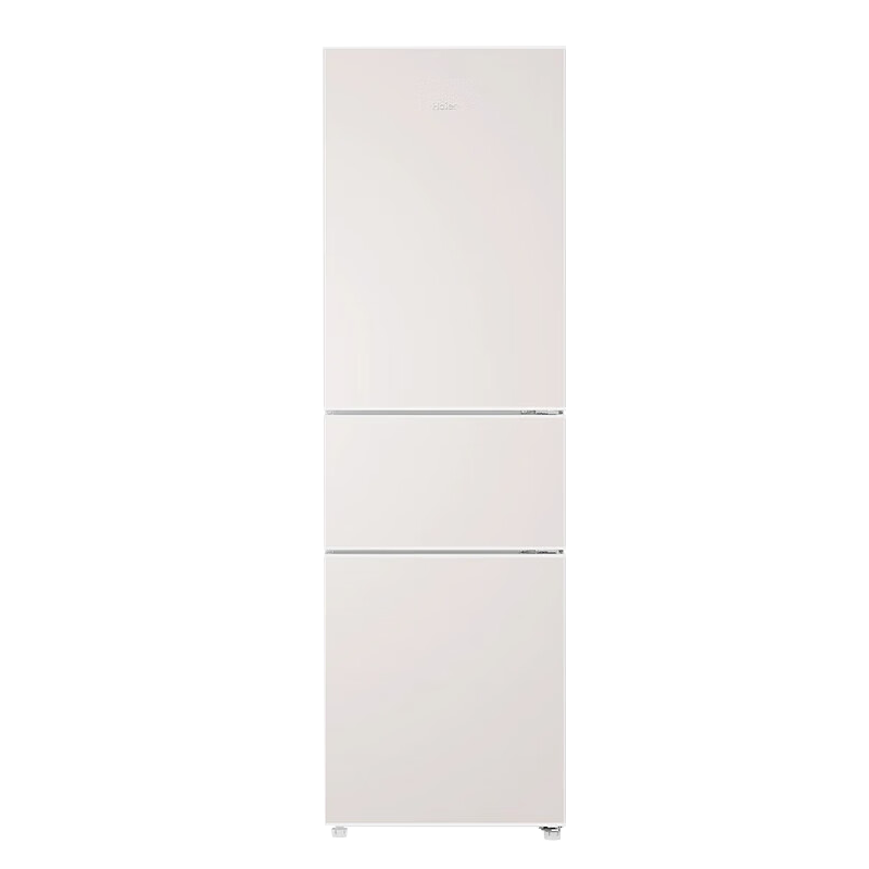 海尔(Haier)BCD-215LHC300NX 215升肤感系列三开门多门节能省电迷你电冰箱家用宿舍租房中门软冷冻