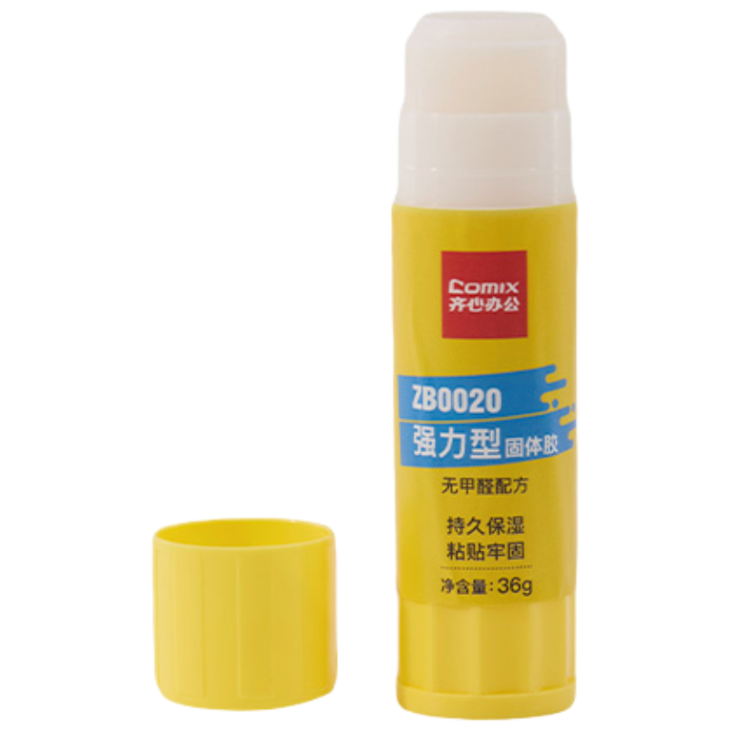 齐心 ZB0020 强力固体胶 PVP 36克 白 12支装
