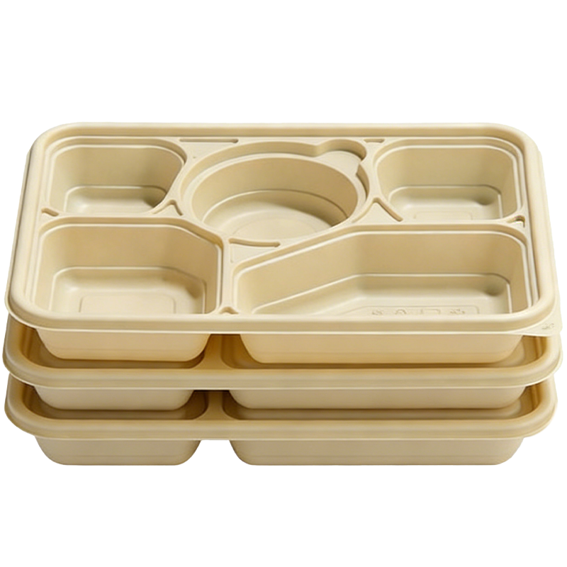 珂美芙 可降解五格餐盒 100个 箱