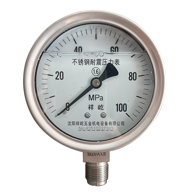 祥屹 不锈钢耐震压力表 YN100BF 块
