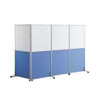 苏宁 质凡 办公室移动屏风折叠推拉隔断墙(全板式)/ZF-GD009/1.0米宽*1.6米高