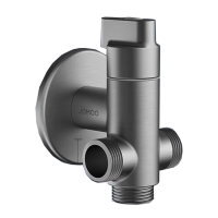 九牧(JOMOO)铜合金拉丝枪灰色一进三出四通三角阀74099-706/HBS-1