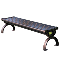 苏宁 质凡 办公家具休闲庭院公园户外带靠背铸铝座椅 1.5米带靠背