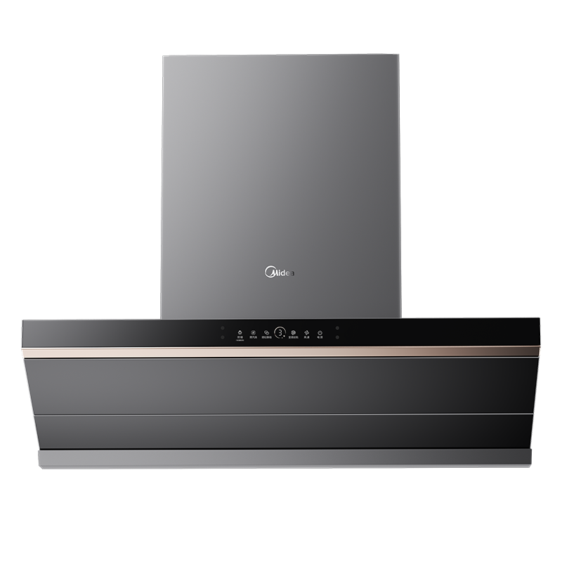 [高温蒸汽洗]美的(Midea)AK5Pro升级款顶侧一体跨界双腔 烟灶联动25m³大吸力 变频巡航 超薄近吸抽油烟机