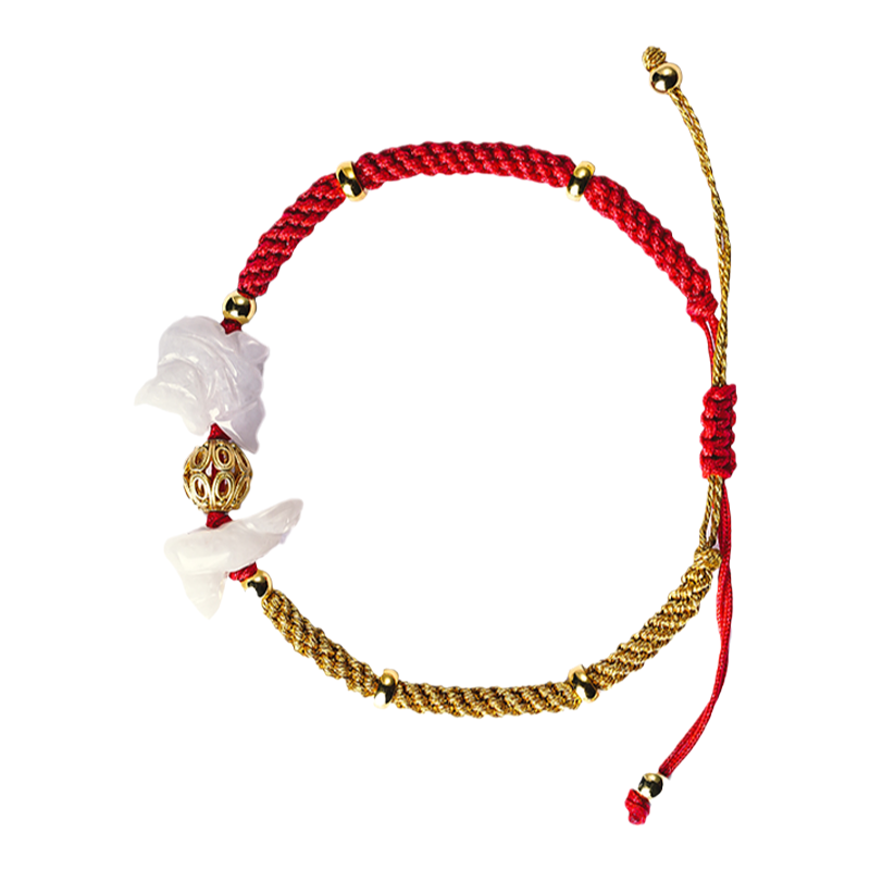 2025属蛇本命年红绳手链编织绳翡翠六合生肖虎猴猪佩戴吉祥物手绳