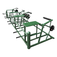 革康 GK-JSQC8044 下肢频率组合训练器 室外大型体能训练力量锻炼健身器械户外体能训练器材4人组钢铁长城锻炼设备