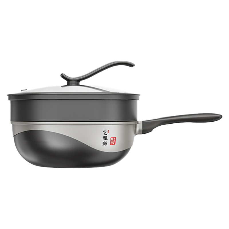 [光面款·通体钛金]大肥虾钛金不粘锅炒锅炒菜煎锅高颜值厨房用品3