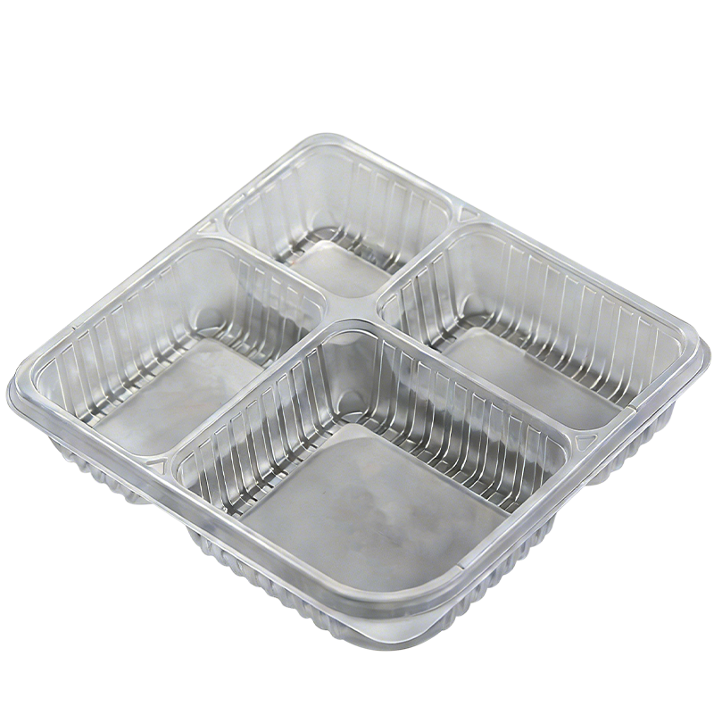 珂美芙 一次性透明餐盒 四格200个/箱