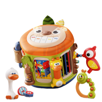 婴儿手拍鼓多面体拍拍鼓益6-12个月宝宝儿童早教玩具六面体1663