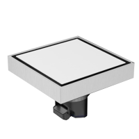 九牧(JOMOO)冰河银色铜合金大排量隐形干湿区地漏92496-1B-1