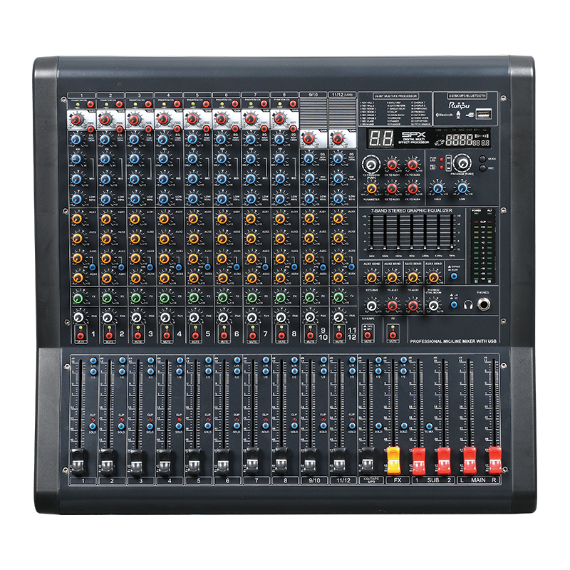 润普Runpu 会议音频扩声系统专业12路调音台多编组模拟十二路调音台RP-S-T12