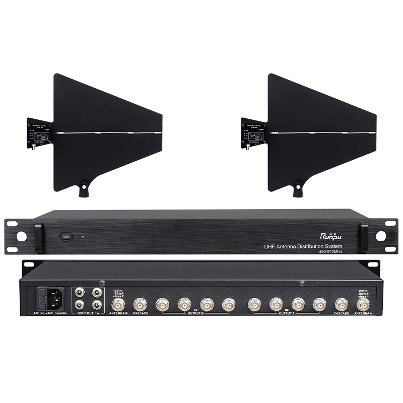 润普Runpu会议音频扩声系统麦克风信号放大器室内室外远距离增强信号专业10路天线放大器RP-TXF210B