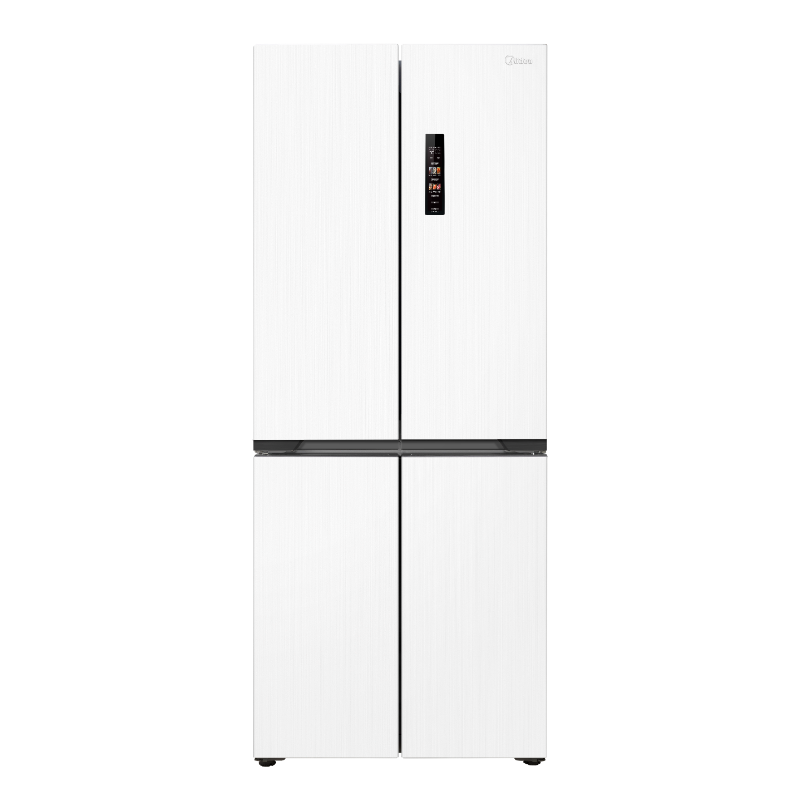 美的457十字双开四门超薄零嵌入式冰箱家用白色一级风冷无霜官方