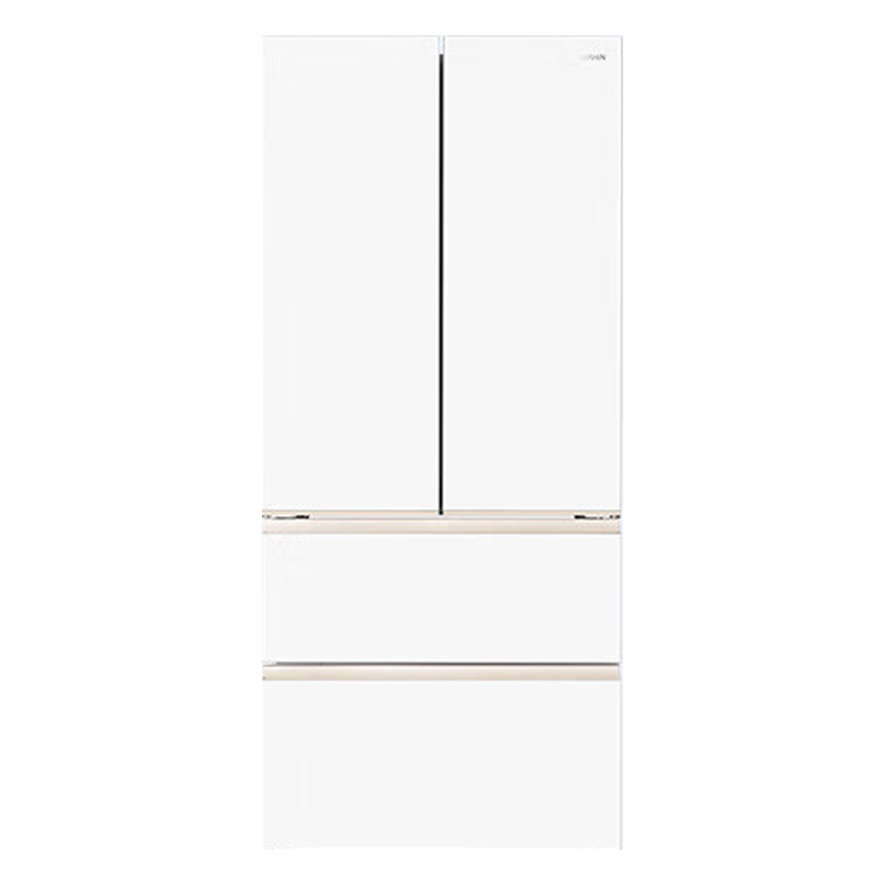 [美的出品]华凌神机机皇518 自动制冰双系统双循环 60cm超薄零嵌法式多门家用电冰箱 HR-518WUFIPZ雾隐白