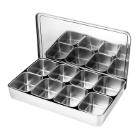 橙亿鸿 不锈钢八格调料盒 44*29*6cm/个