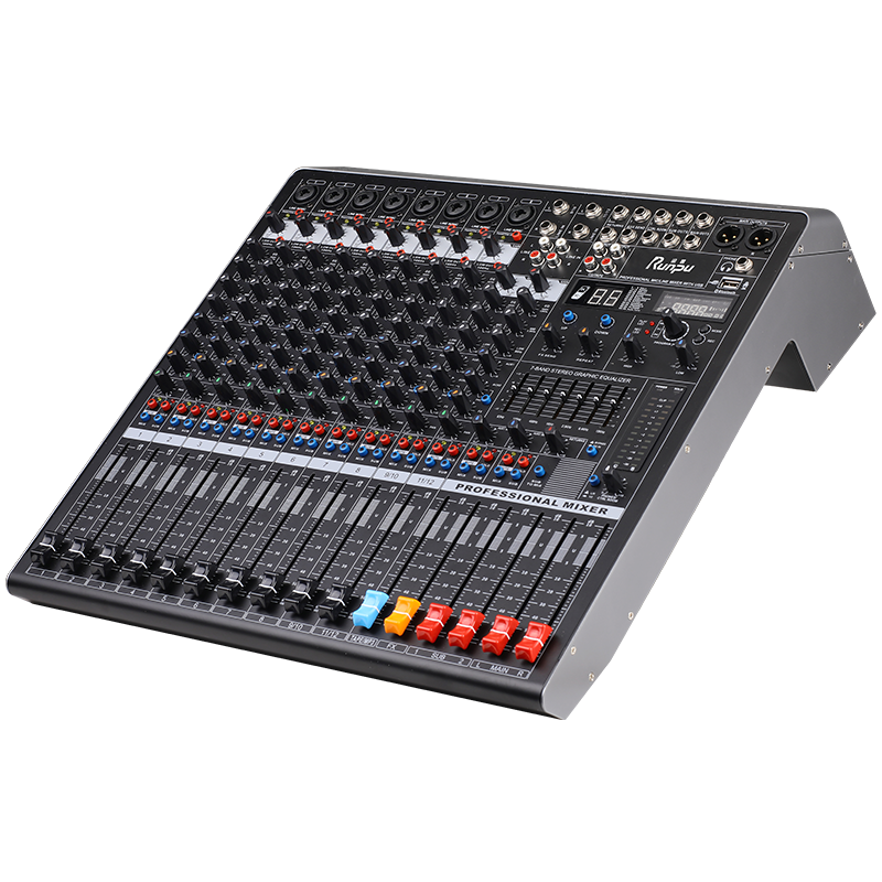 润普Runpu 会议音频扩声系统专业12路多编组调音台多编组模拟十二路调音台RP-S-TD12