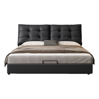 轻奢皮床简约现代1.8米卧室软包双人床意式婚床1.5米高端皮艺床