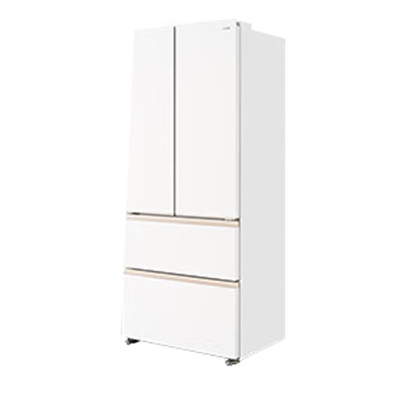 [美的出品]美的出品华凌冰箱超薄零嵌法式多门冷藏冷冻双净味一级能效家用大容量风冷无霜电冰箱 HR-520WUFPZ雾隐白