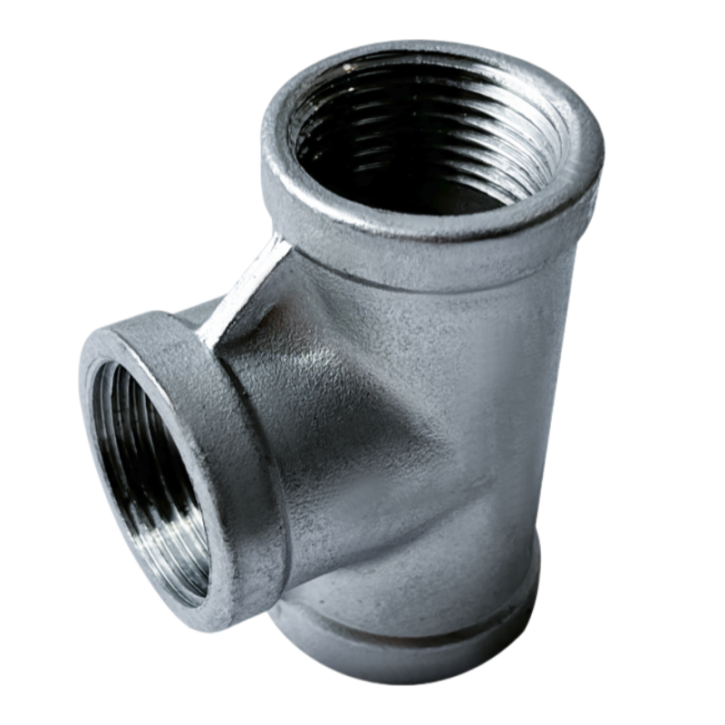 杉外山 304不锈钢内丝三通水管接头 个