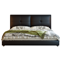 意式真皮床轻奢现代简约双人床主卧室小户型储物床家用软包大婚床