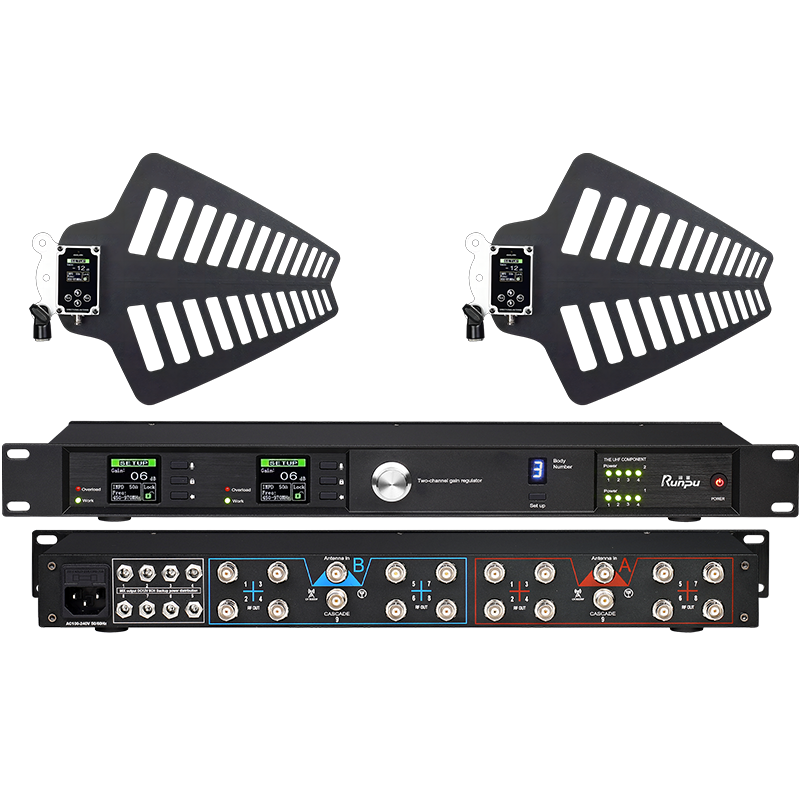 润普Runpu会议音频扩声系统麦克风信号放大器室内室外远距离增强信号专业18路天线放大器RP-GTX18Y