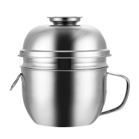 顺心优 304不锈钢加厚饭盒 快餐杯 1400ml/个