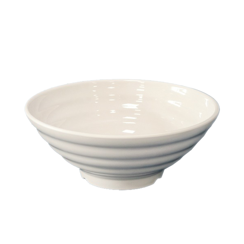 顺心优 耐高温纯白密胺面碗 汤碗 粥碗 8英寸直径20.4cm/个