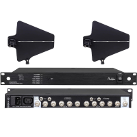 润普Runpu会议音频扩声系统信号放大器室内室外远距离增强信号专业10路话筒天线放大器RP-GTX10S