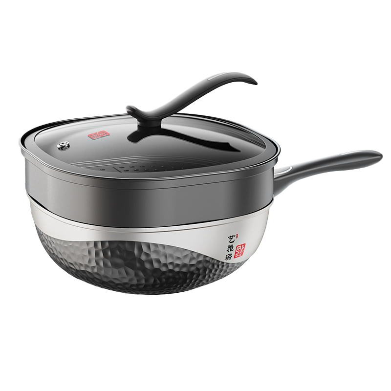 [旗舰·钛锤纹]大肥虾钛金锤纹炒锅不粘锅炒菜锅高颜值煎锅厨房锅3