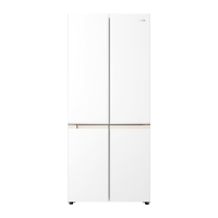 华凌美的出品520十字门冰箱60cm超薄零嵌入大容量四开门家用一级能效双变频风冷无霜电冰箱十字超薄520雾隐白2204