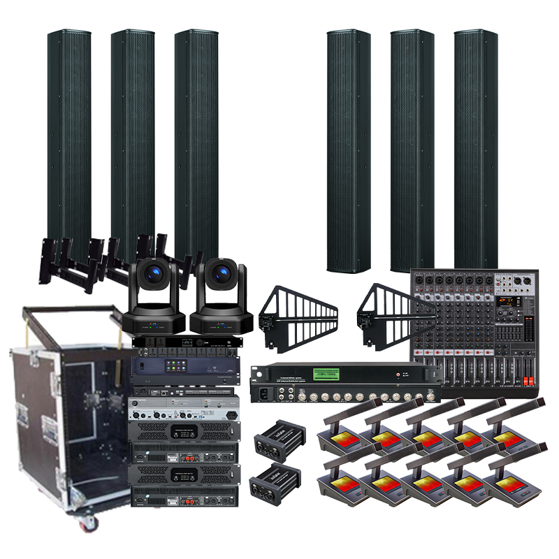 润普Runpu 会议音频视频扩声系统 本地扩音解决方案视像追踪有线手拉手音频套装RP-YXKSD980