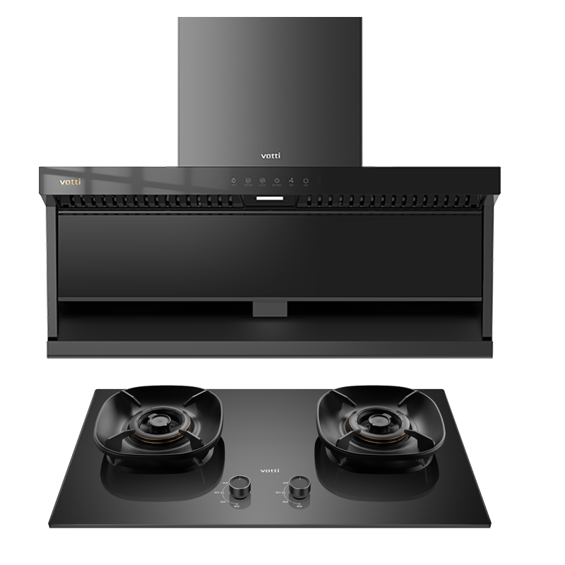 华帝(vatti)[小飞翼K7]顶侧双吸烟灶套装 变频25风量7字型抽吸油烟机 家用大吸力燃气灶具 i11237+309