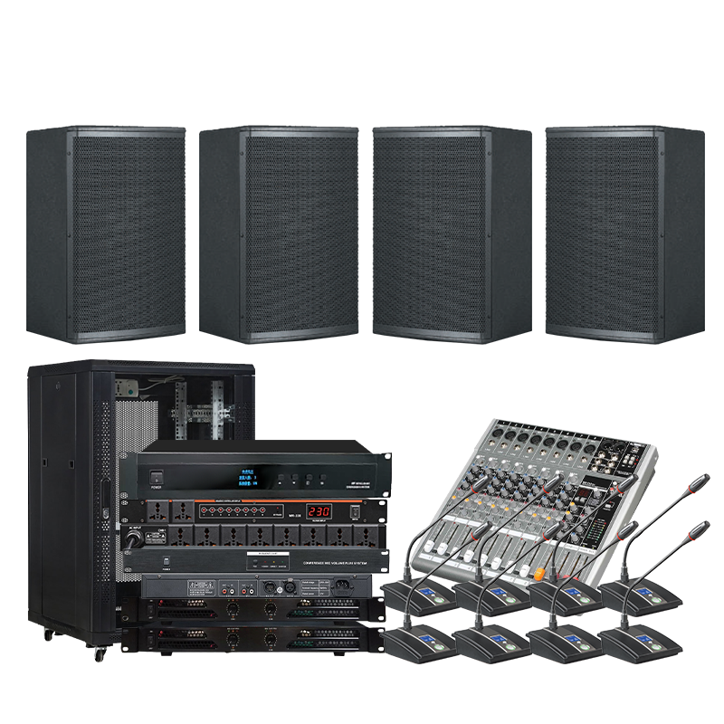 润普Runpu会议音频扩声系统有线手拉手会议套装音箱功放调音台反馈时序电源全套解决方案RP-YXKSD840