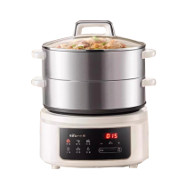 小熊(Bear)电蒸锅分体式可拆洗 电煮锅预约定时不锈钢蒸锅 15L多层大容量 家用炖蒸煮多功能一体DZG-E45L6