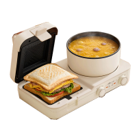 小熊(bear)早餐机三明治机电饼铛多士炉多功能料理锅DSL-L01H1