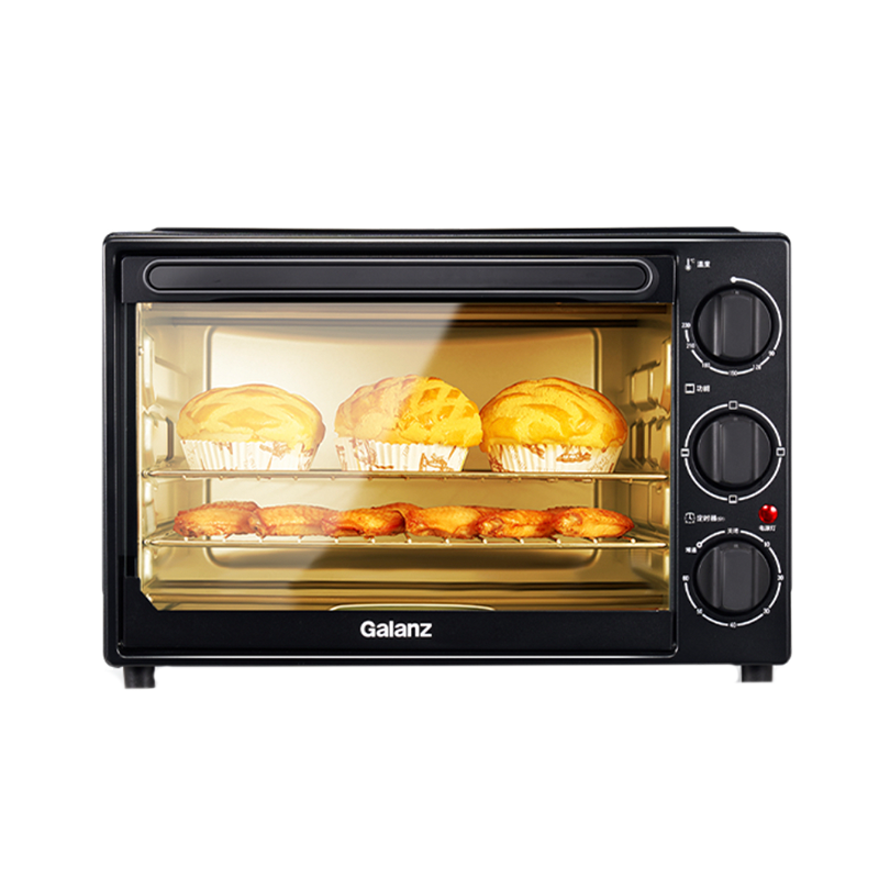 格兰仕电烤箱32升家用大容量电烤箱 上下发热管 多层烘焙 多功能烤箱 黑色DX30