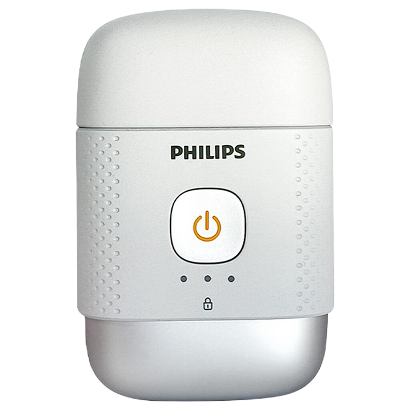 飞利浦(PHILIPS)剃须刀电动鹅卵石系列便携式刮胡刀全身水洗干湿双剃 送男友送长辈生日礼物 PQ663/02 雪域白