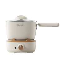 小熊(Bear)1.2L多功能锅DRG-C12E9蒸煮煎炒涮一体陶瓷不粘锅家用小型分体式煎锅煮锅带蒸笼电热锅