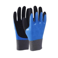 华夏京铁城 双面浸胶手套 均码 双