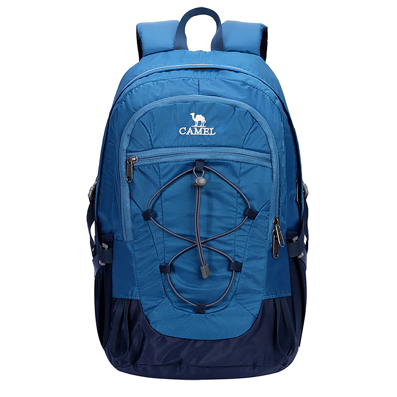 骆驼户外双肩包男女徒步旅行运动登山包 A1W3FI101B靛蓝均码