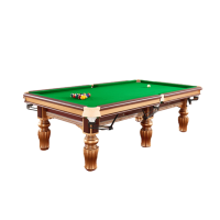 革康 GK-JSQC8047 9尺台球中式美式黑八球房 俱乐部家用台球桌 鼎配 豪华花腿款